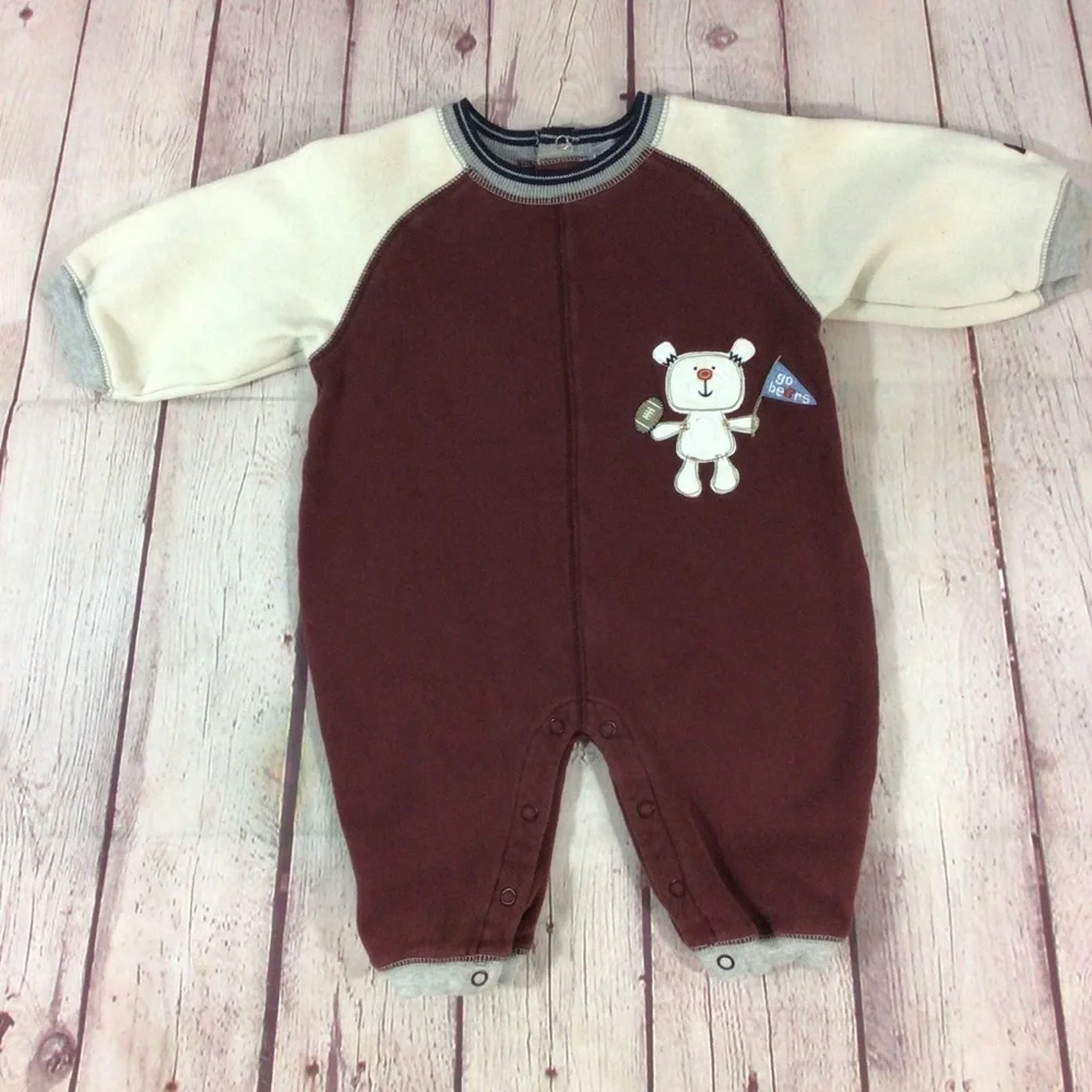 Carter’s Football Bear Long Sleeve Outfit - Size XL (12 Months)